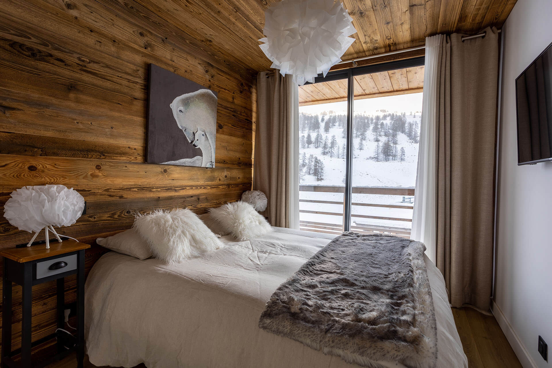 Chalet luxe Vars chambre ours