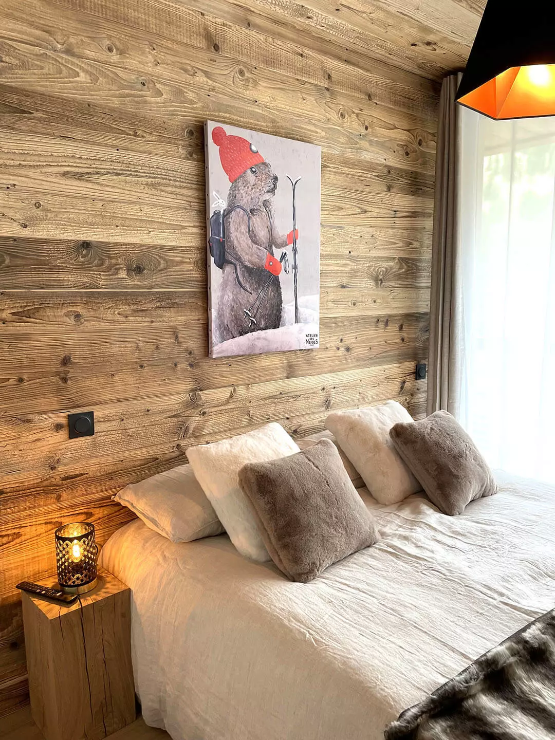 Chalet luxe Vars chambre marmotte