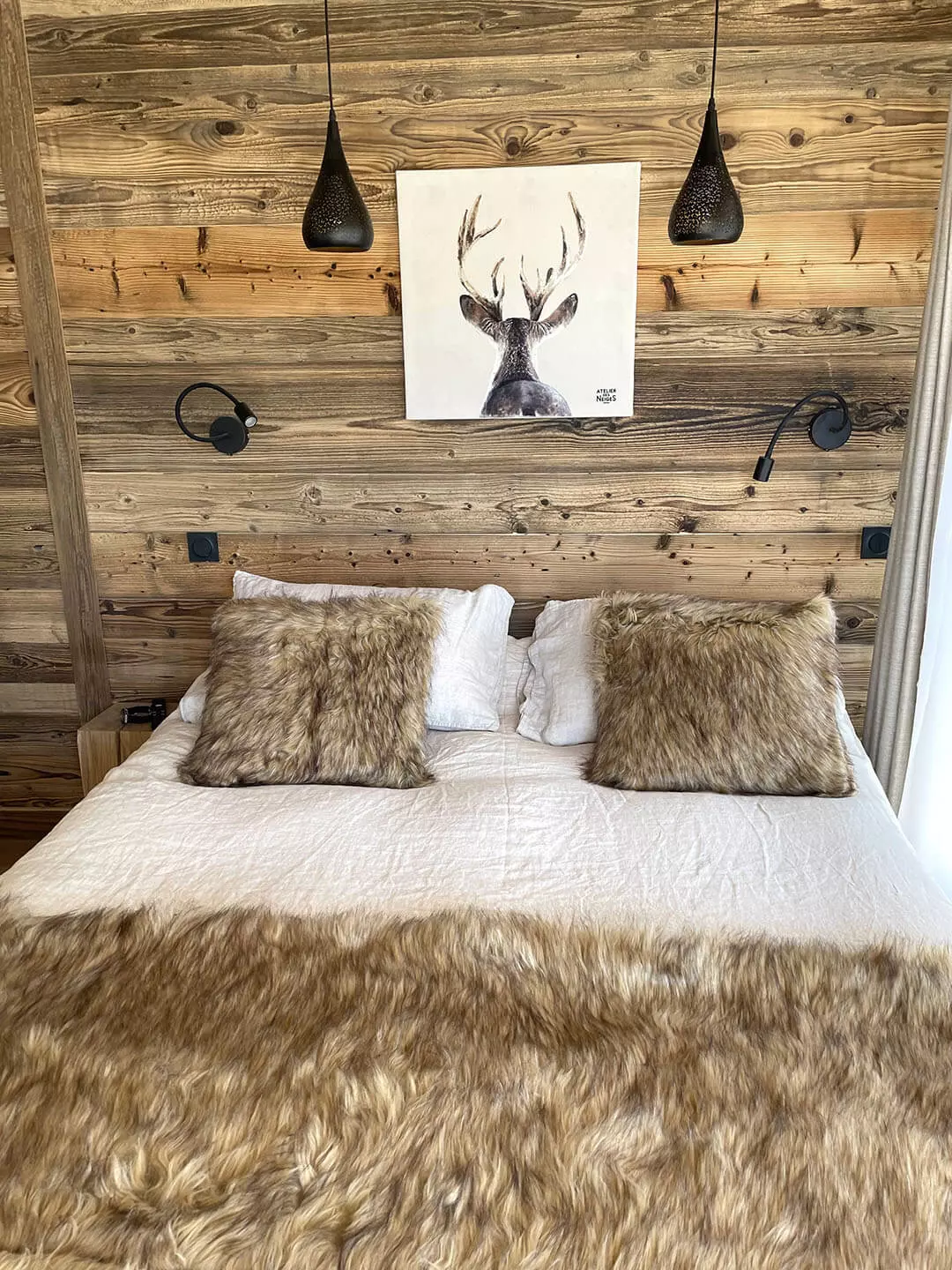 Chalet luxe Vars chambre renne